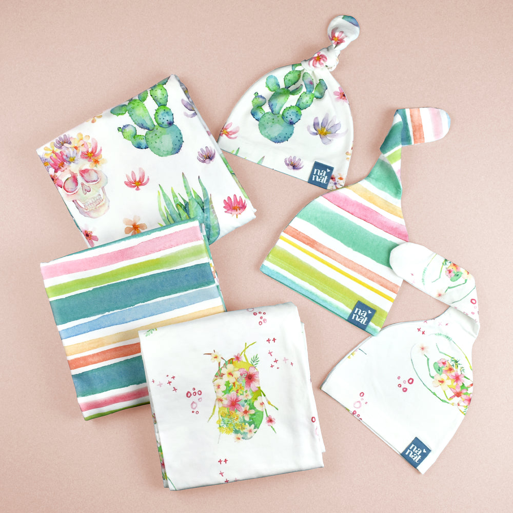 
                      
                        Super Snuggle Gift Bundle - Succulents, Stripes, Bugs Blankets & Hats
                      
                    