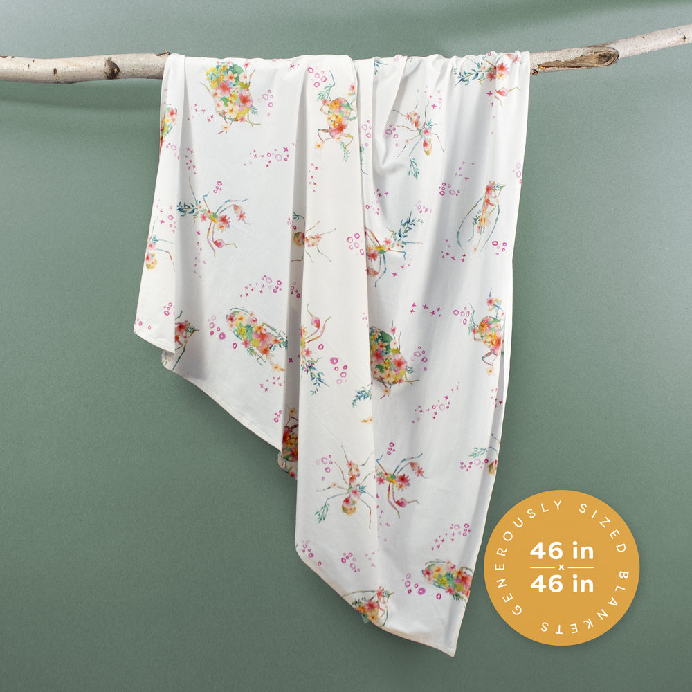 
                      
                        Pima Cotton Floral Bugs Baby Blanket - Swaddle
                      
                    