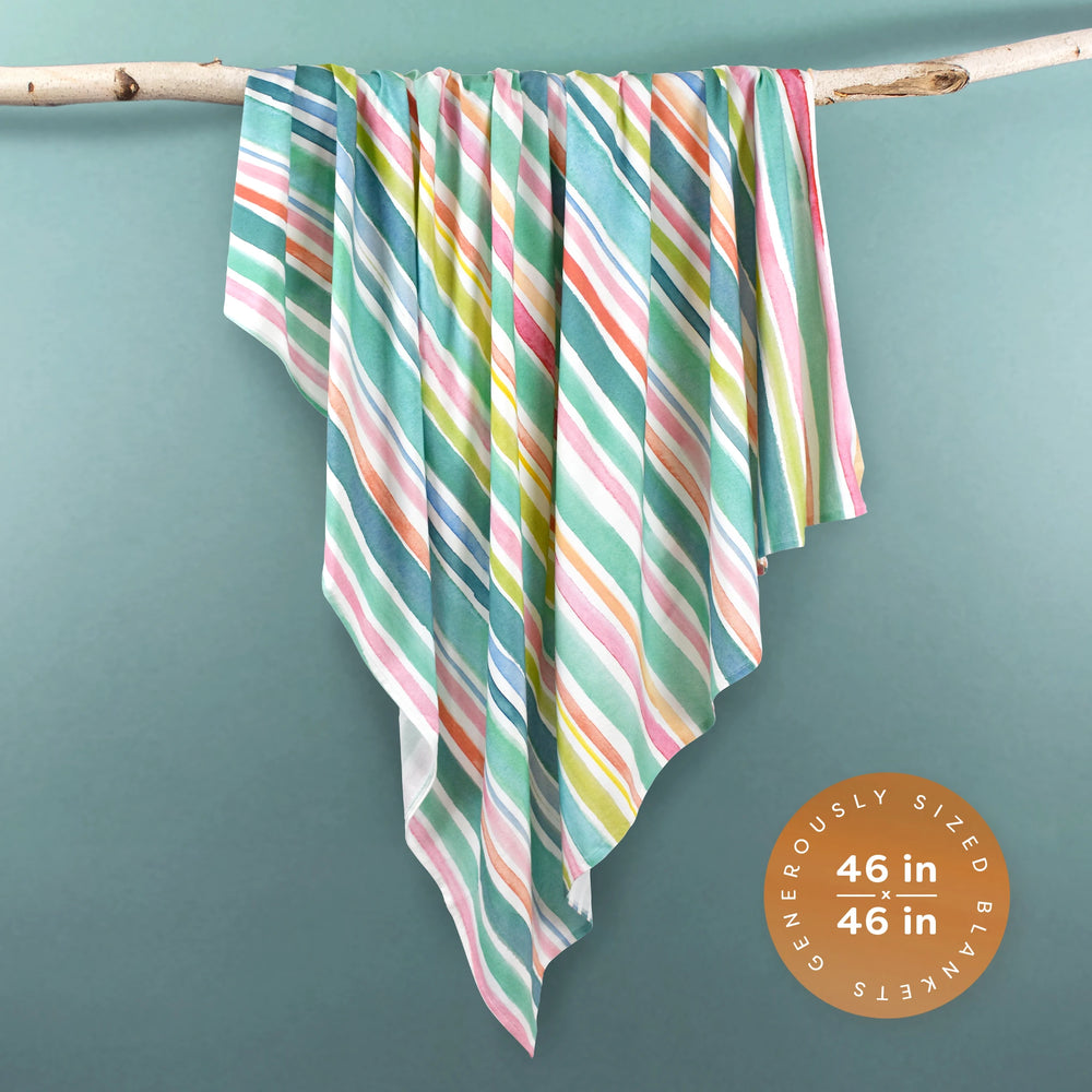 
                      
                        Pima Cotton Happy Stripes Baby Blanket - Swaddle
                      
                    