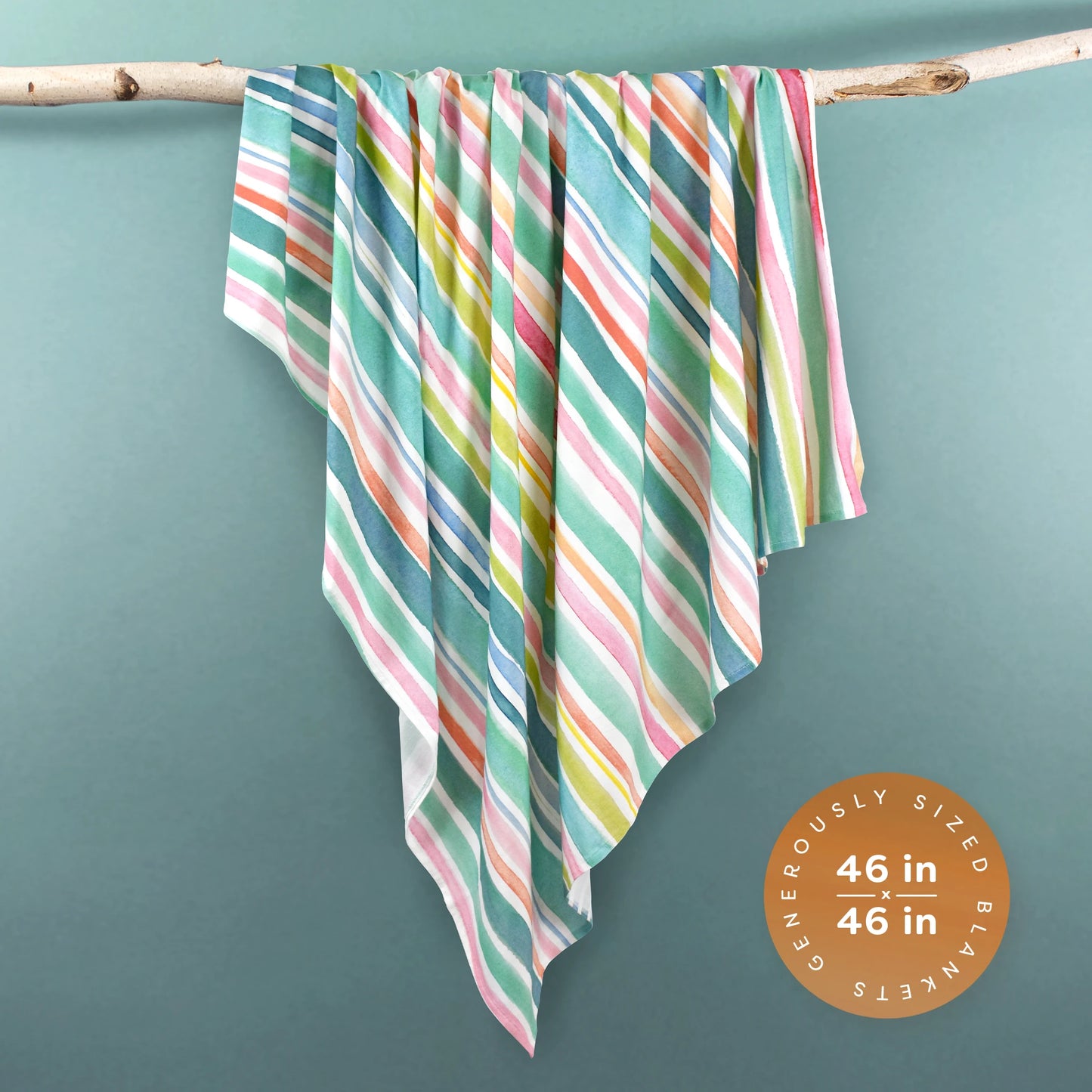 Pima Cotton Happy Stripes Baby Blanket - Swaddle